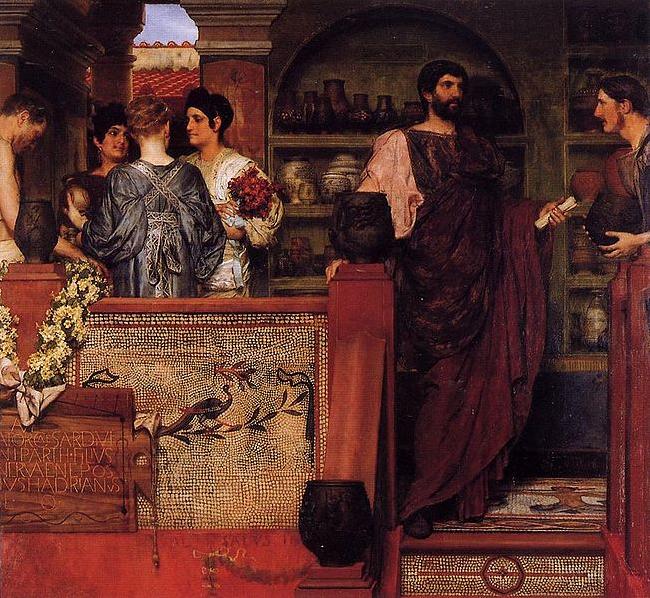 Laura Theresa Alma-Tadema Hadrian Visiting a Romano oil painting image